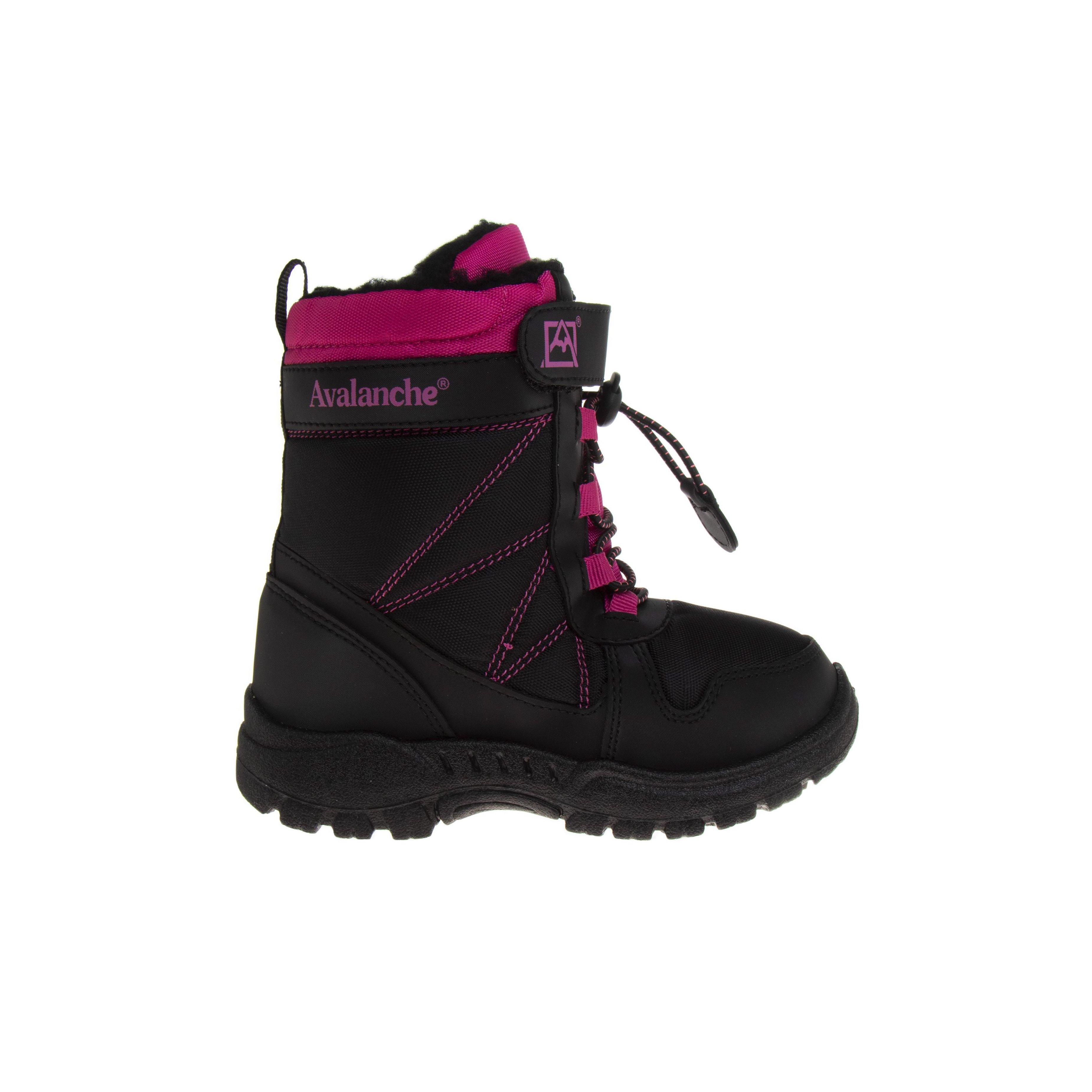 Avalanche Snow Weatherproof "Black/Pink" Infant Girls' Boot - BLACK/PINK